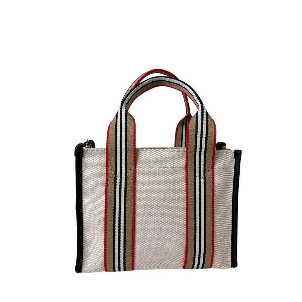 Burberry Striped Canvas Tote crossbody Bag